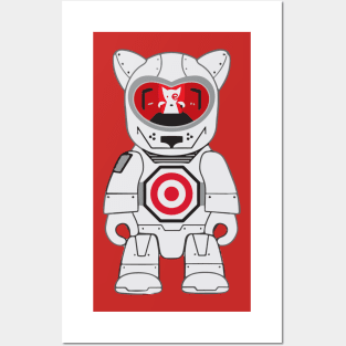 Funny Bullseye Dog Robot Team Member Posters and Art